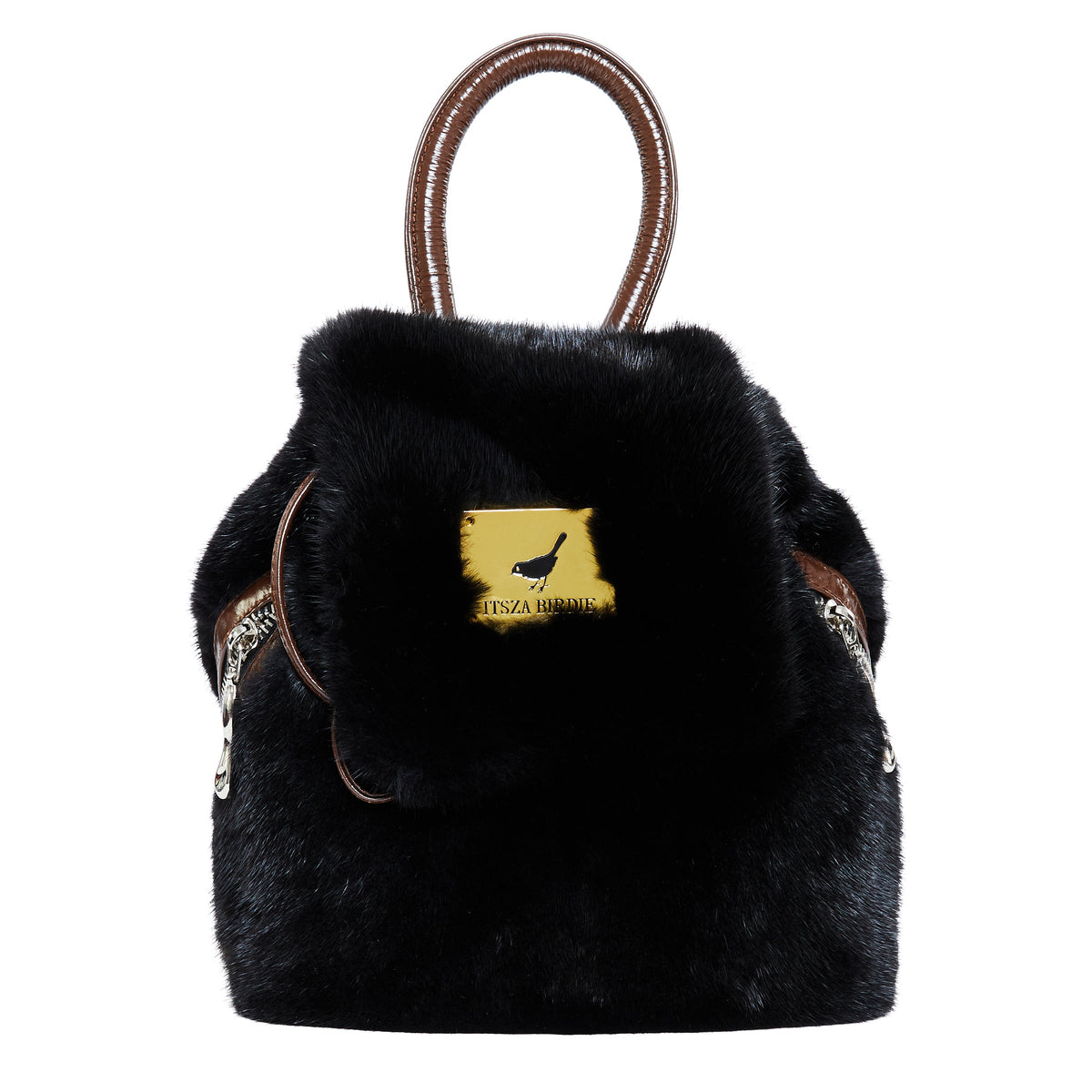 Real Mink Backpack Black – Itsza Minky