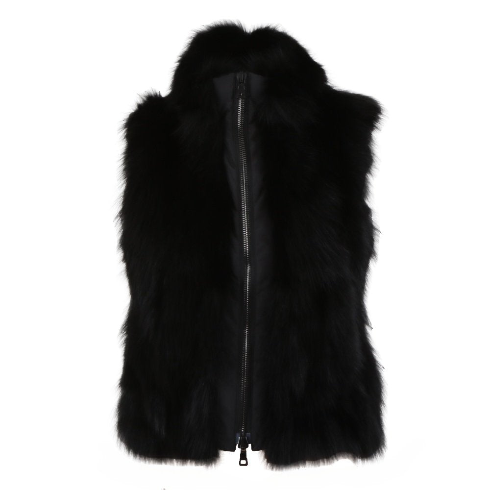 Black Mink Fur Vest